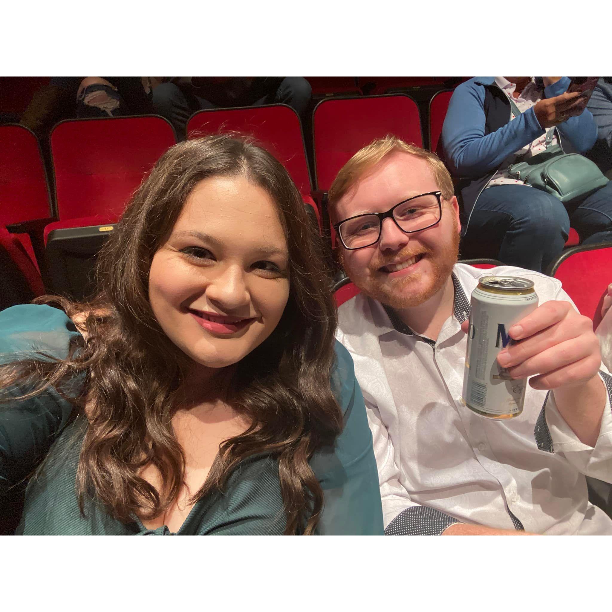 Waiting for the Brad Paisley concert to start in Vegas!
