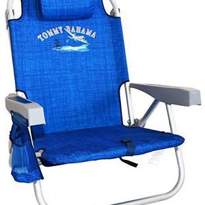 Tommy Bahama Backpack Cooler Chair with Storage Pouch and Towel Bar