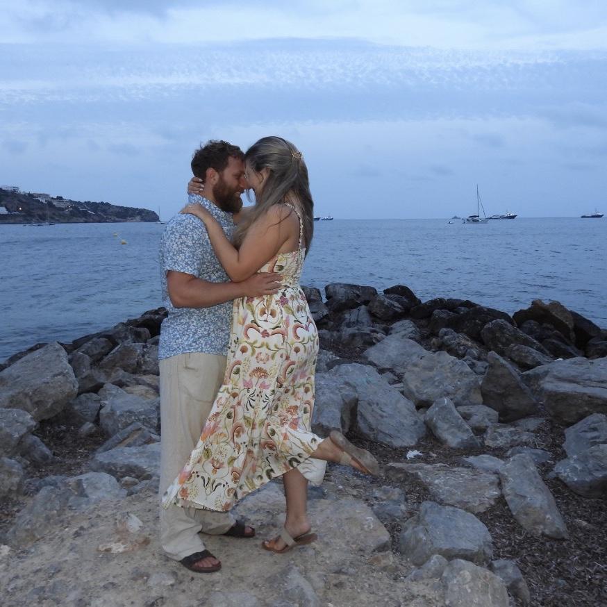 Ibiza, Spain - we immediately fell in love with Ibiza 😍🥰  Carlton had proposed in Madrid a few days earlier and as soon as we landed he was like “Dangit I should’ve waited” 😂