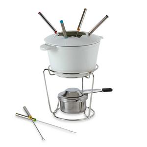Cuisinart® 13-Piece Cast Iron Fondue Set in White