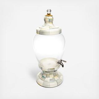 Sterling Check Enamel Beverage Hostess