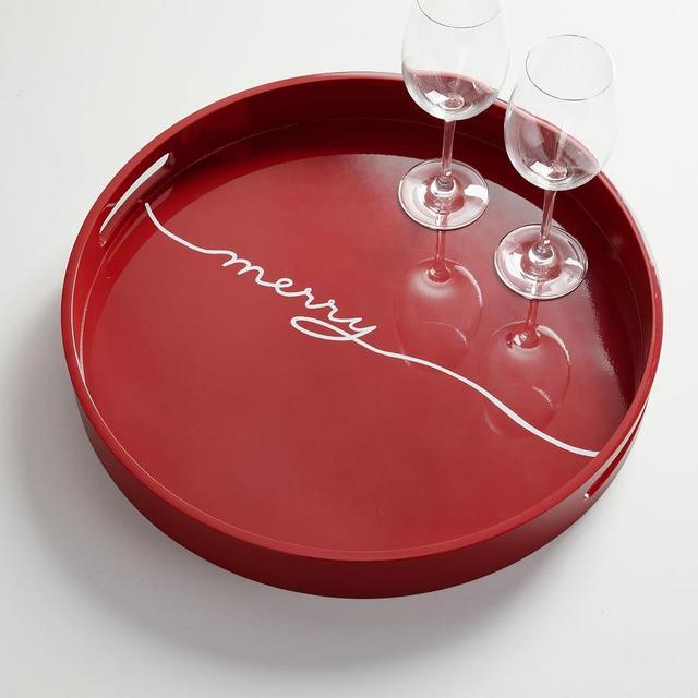 Merry Round Lacquer Serving Tray