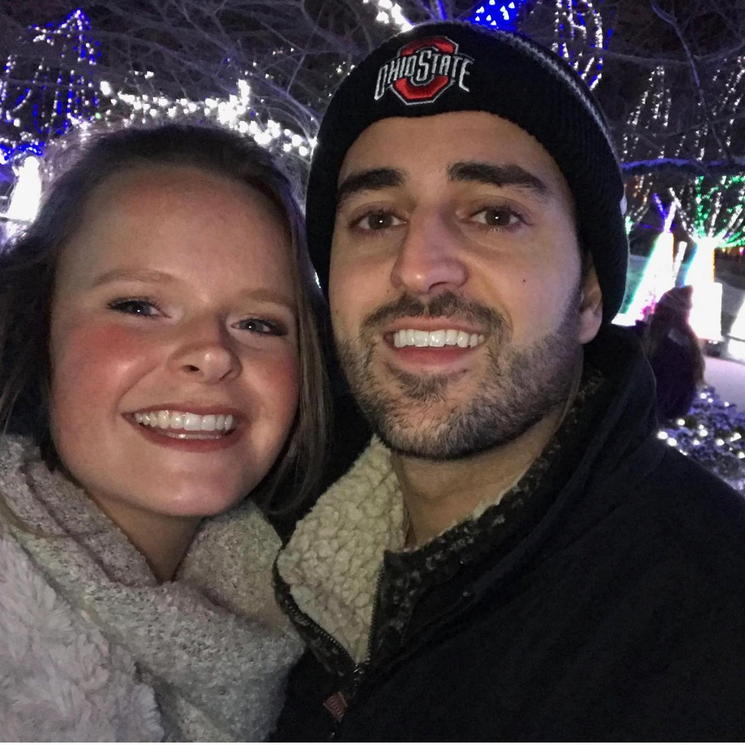 Matt and Carly loved visiting the Columbus Zoo lights around Christmas every year, 2018