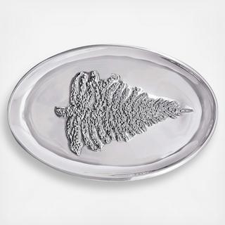 Dotty Christmas Tree Oval Platter