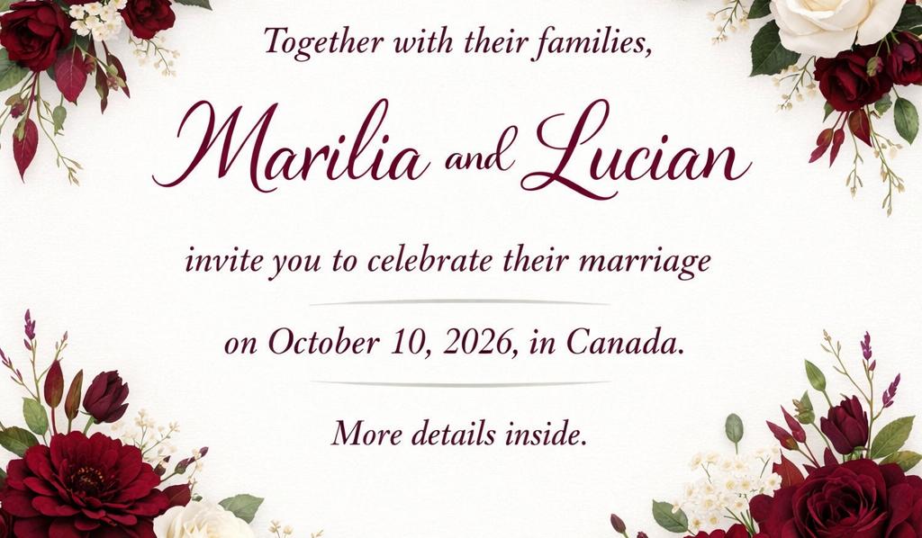 The Wedding Website of Marilia Tavares and Lucian Kielek