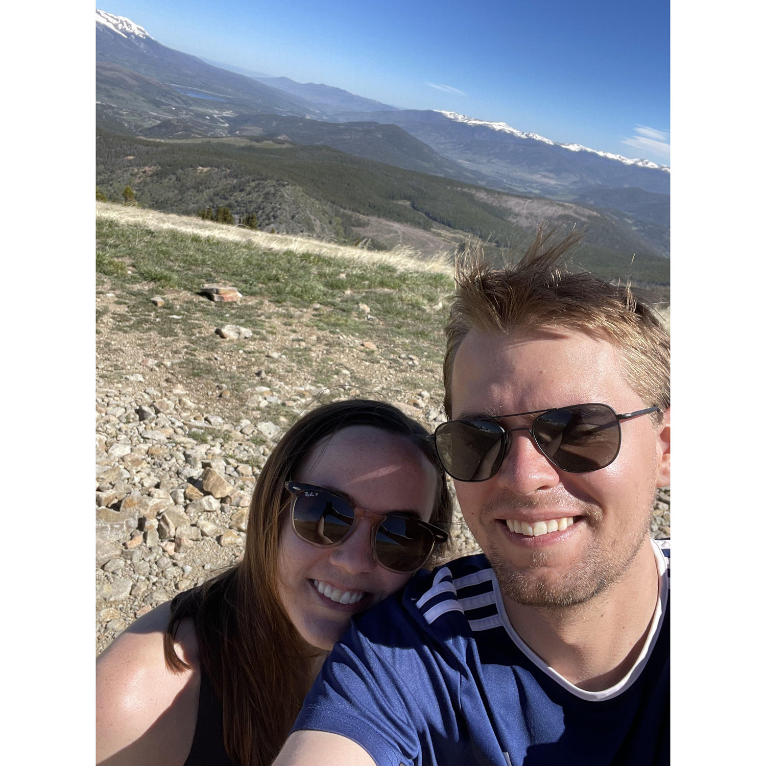 June 19, 2023 - Trail run/hike to the top of a mountain in Breckenridge