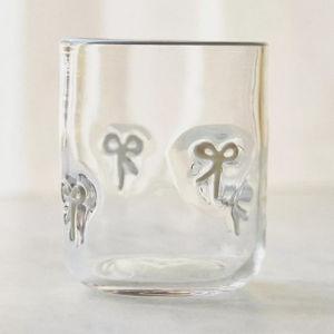 Icon Juice Glass - White Bow
