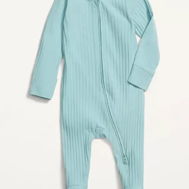 Unisex Wide Rib-Knit Footed One-Piece for Baby