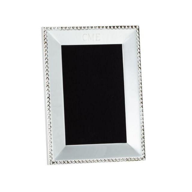 Personalized Silver-Plated Beaded Frames