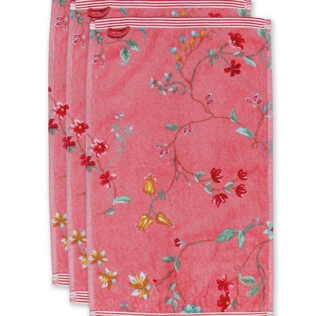 Guest towel Set/3 Les Fleurs Pink 30x50 cm