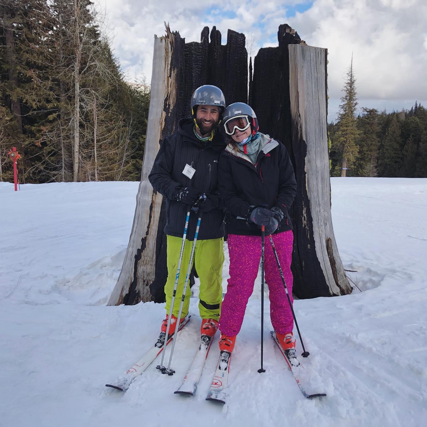 B teaches G to ski!