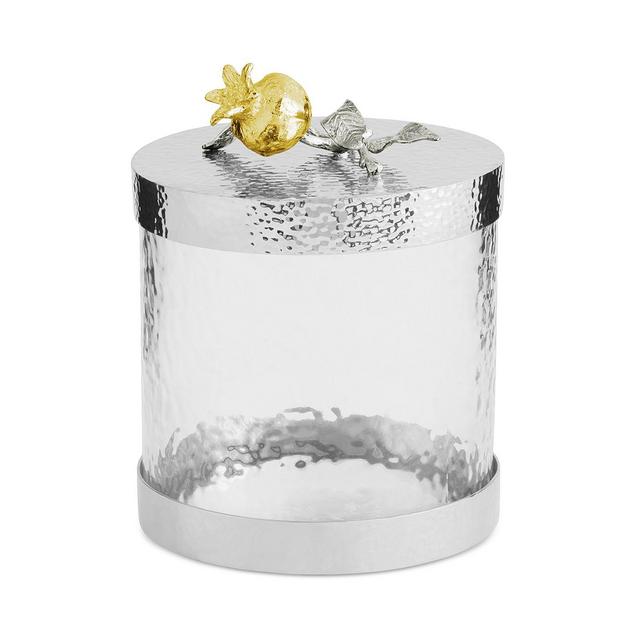 Michael Aram Pomegranate Silver and Gold Extra-Small Canister