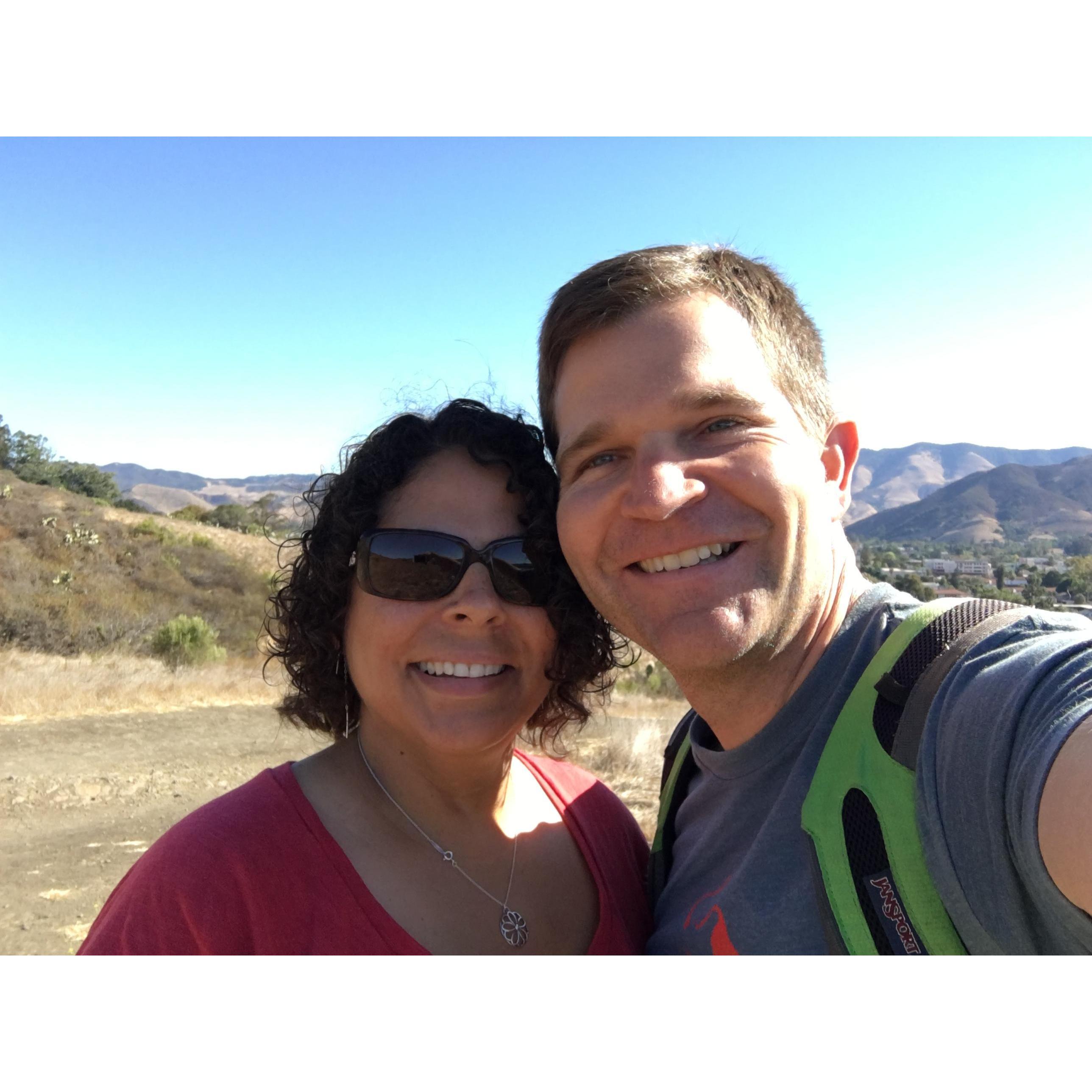 We love hiking together. He prefers the steep hills while she prefers the windy roads! No matter the path, there's always lots to see and enjoy along the way!