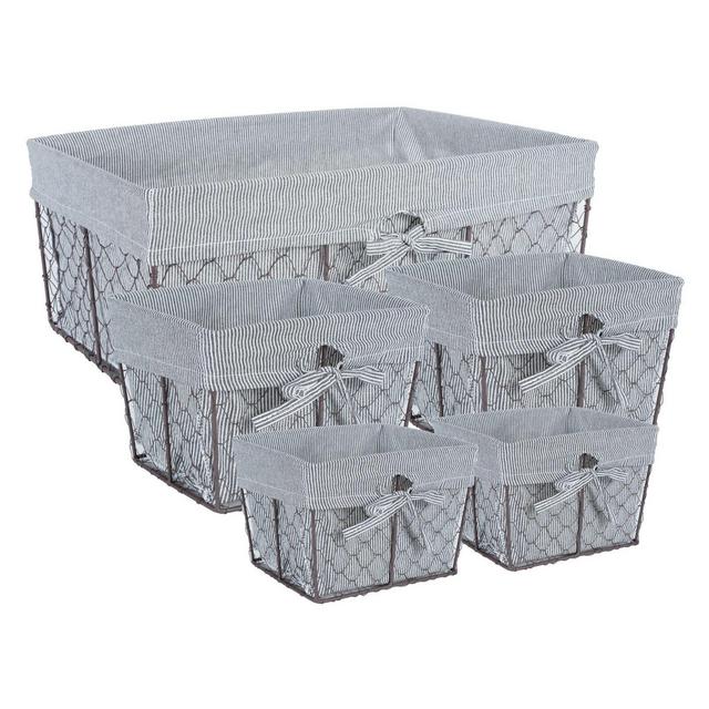 Colgate Assorted 5 Piece Fabric Basket Set