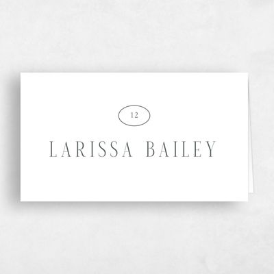 Dark Seaweed, Green Wedding Place Card - Ciel