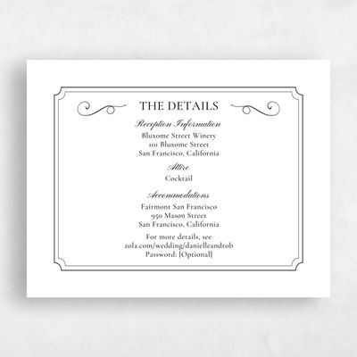 Navy Blue Wedding Enclosure - Malta Letterpress