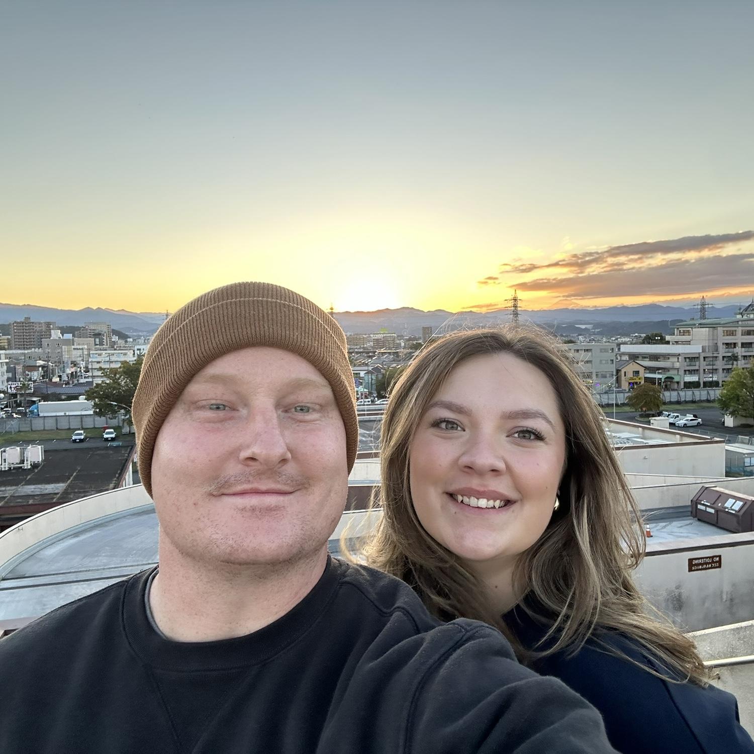 Our first photo together in Japan
