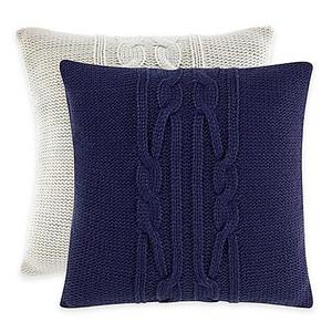 Nautica® Bartlett Knit 16-Inch Square Throw Pillow