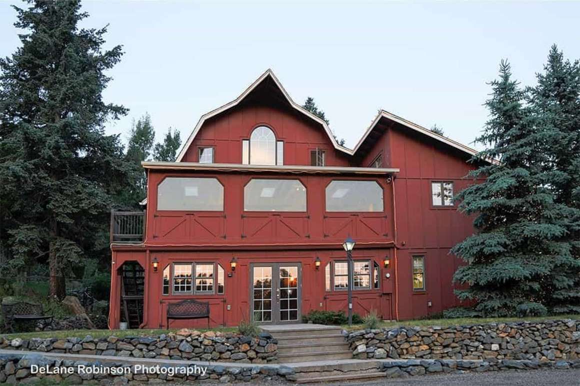 Evergreen Red Barn