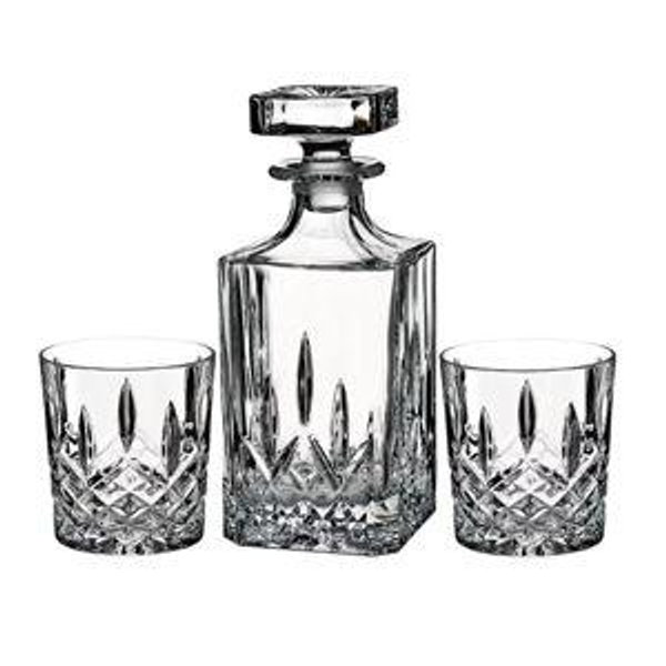 Marquis by Waterford Markham Crystalline Square Decanter & Double Old Fashioned Bar Set | Dillard's