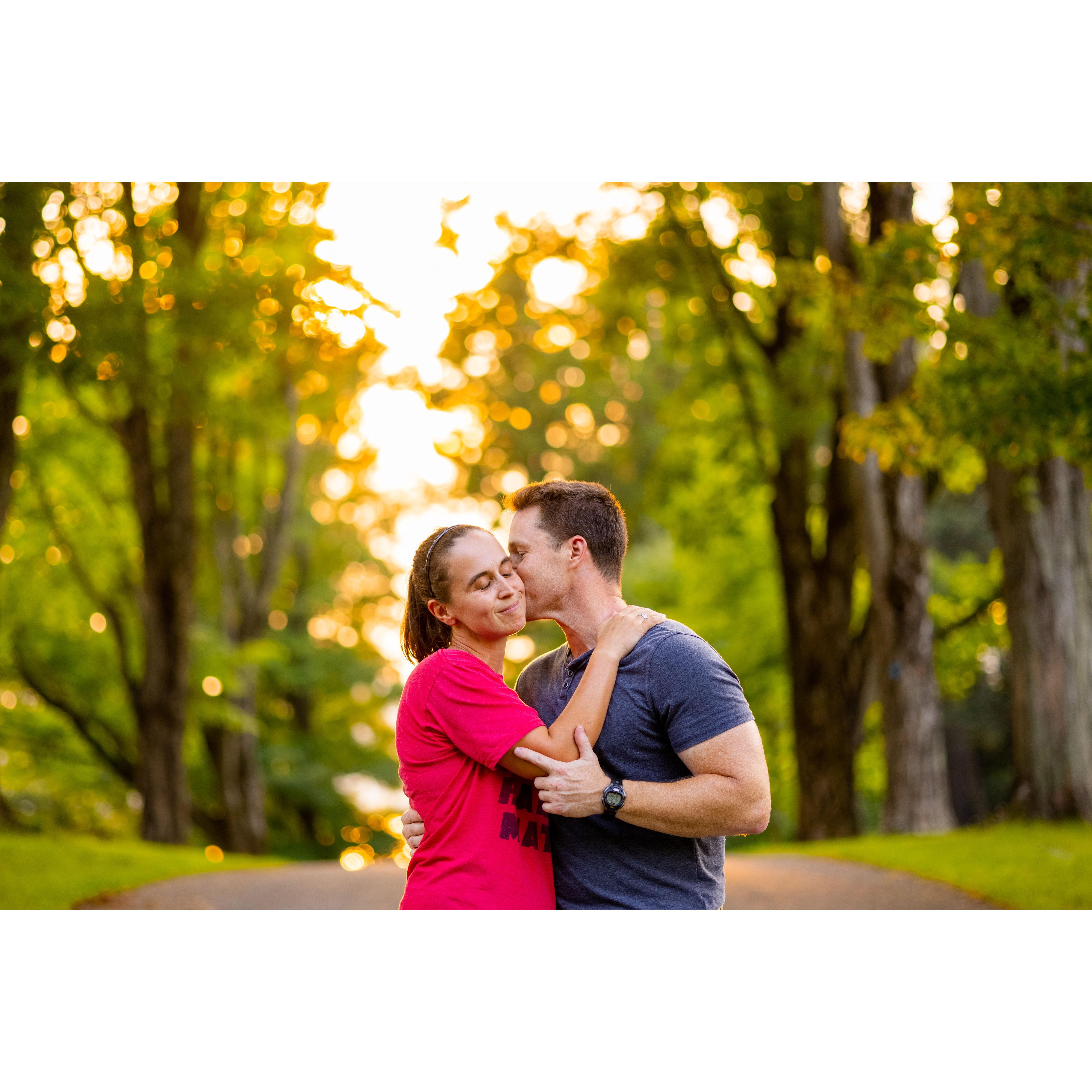 The first time Steve kissed Debbie *on the cheek. (November 5th will be their first kiss!)