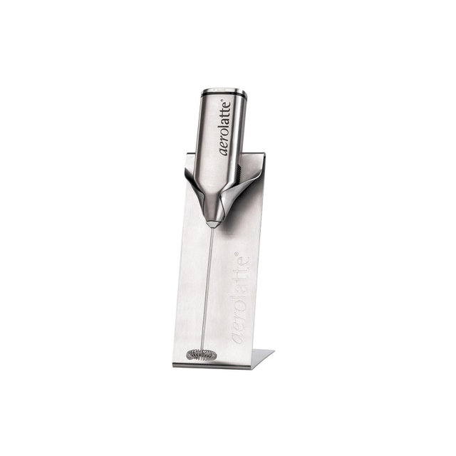 Aerolatte Professional Stainless Steel Steam-Free Handheld Milk Frother with Stand