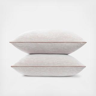 Copper Lux™ Antimicrobial Memory Foam Cluster Pillow, Set of 2