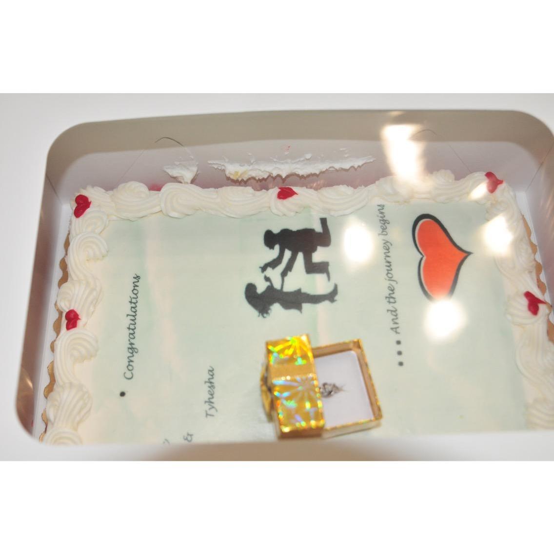 Our engament party cake
