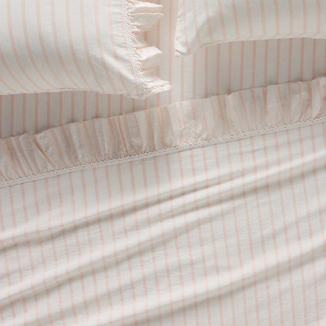 Organic Cotton Spa Sateen Ruffled Sheet Set