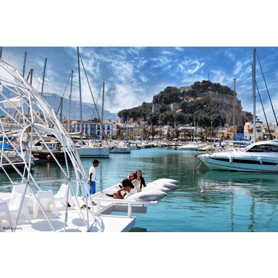 One of the bars in Denia port
