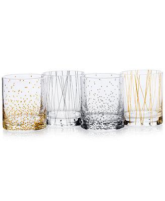 Cheers Party Double Old Fashioned Glasses, Set of 4
