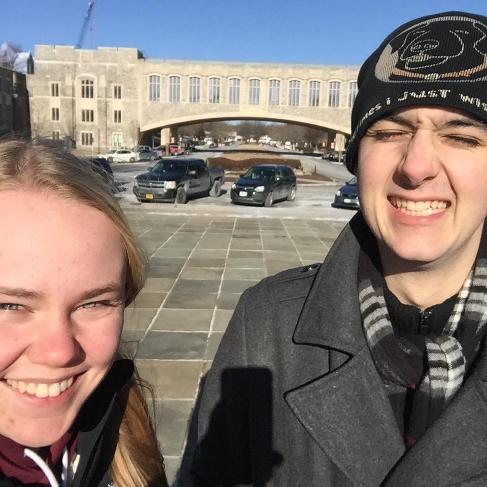 Ryan visited Megan at VT during a cold and windy Valentine's Day weekend in 2015.