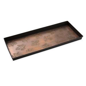 Pine Cone Boot Tray in Embossed Metal