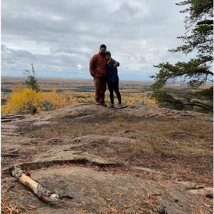 The summit of Eagle Mountain in fall 2020 - the highest point in Minnesota!