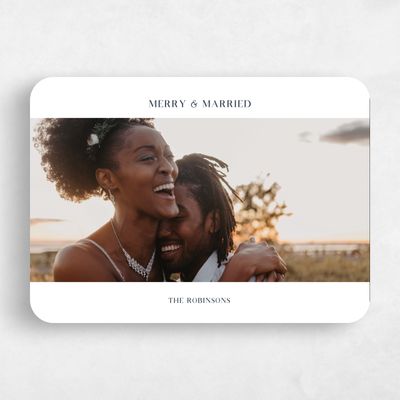 White Rounded Holiday Card - Portside