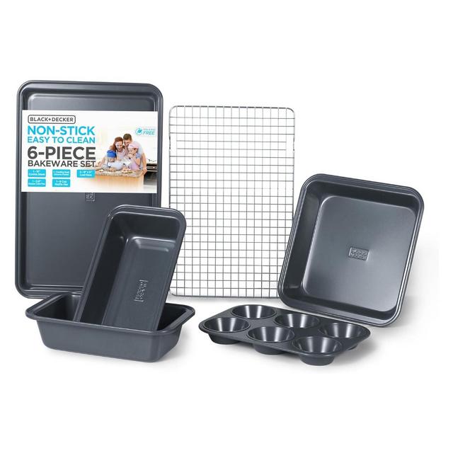 BLACK+DECKER 6 pc Carbon Steel Bakeware Set