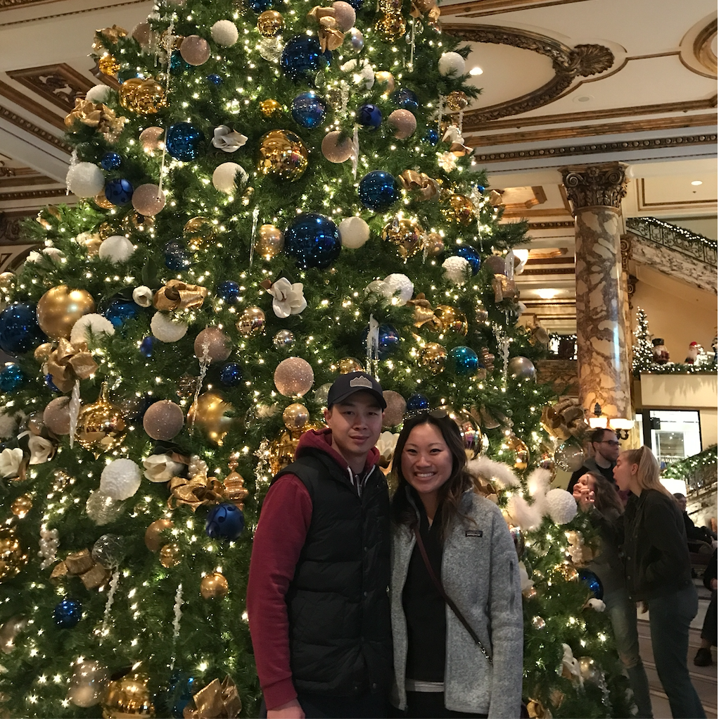 The one where Jimin and Anthony started to visit the Gingerbread House at the SF Fairmont as a tradition each year during the Holidays.