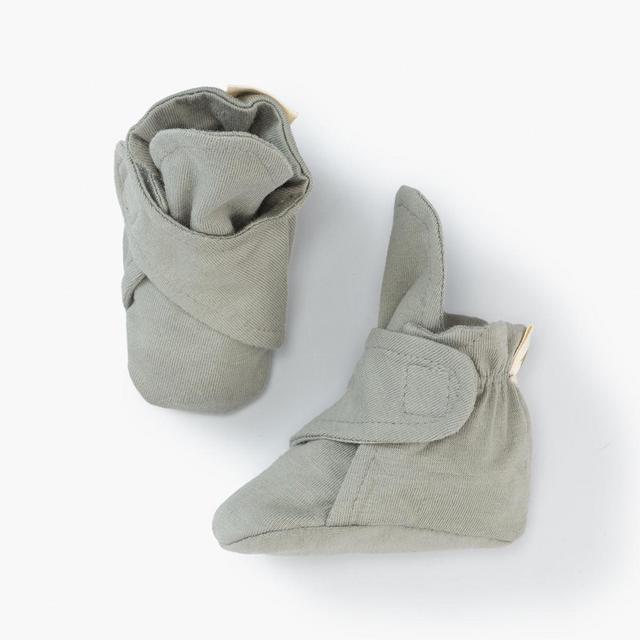 Organic Baby Booties - Grey