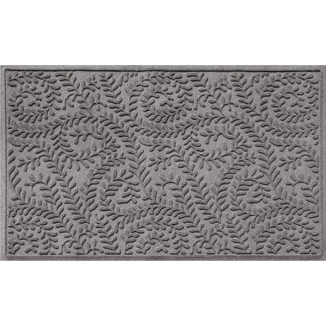WaterHog Boxwood Doormat, 3 x 5', Medium Gray