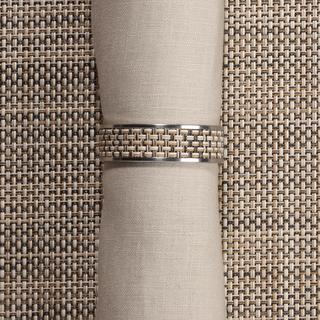 Mini Basketweave Napkin Ring, Set of 4