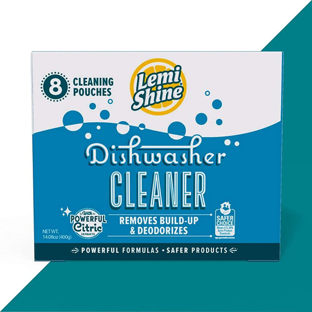 Lemi Shine Natural Dishwasher Cleaner - Dishwasher Cleaner and Deodorizer Powered by Citric Acid and a Natural Fresh Lemon Scent (8 Count)