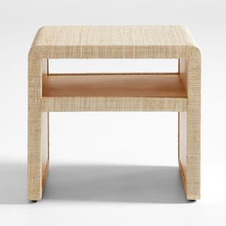 Meadow Grasscloth Side Table