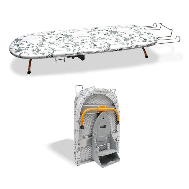 AKTIOIN Tabletop Ironing Board Folding with Iron Holder and Iron Rest, Portable Space Saving Small Metal Ironing Board