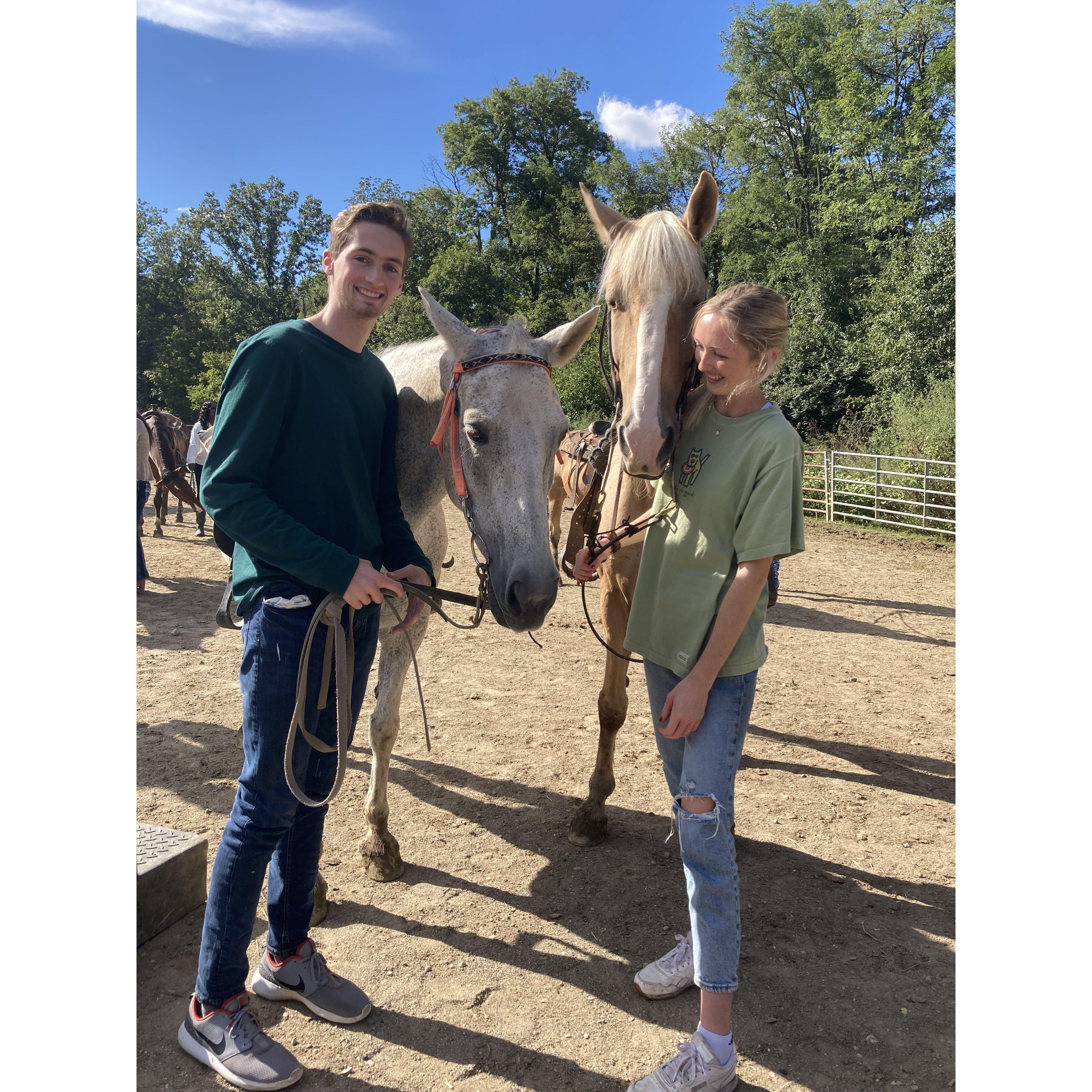 Horseback riding, William's annual birthday gift to Hannah