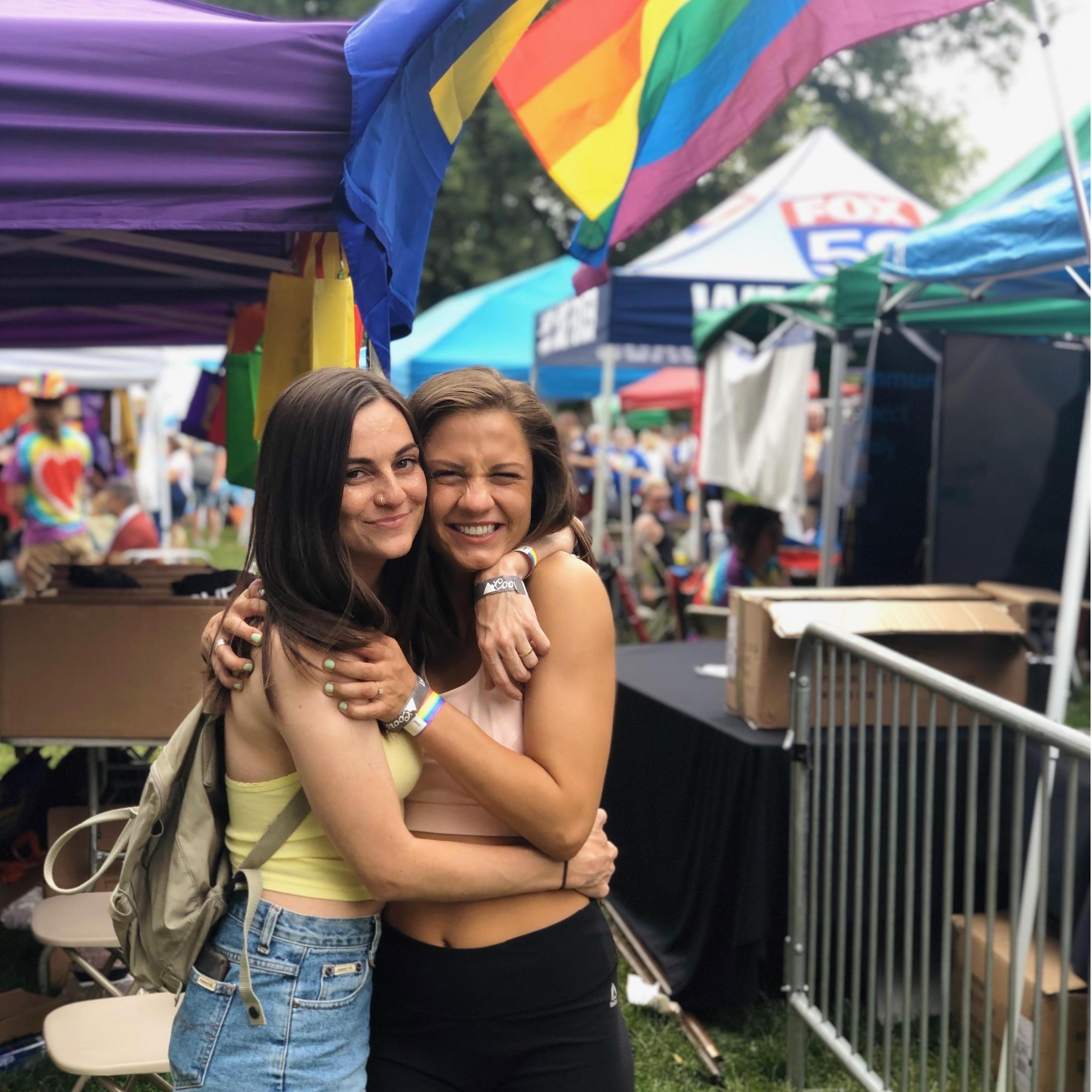 Enjoying Gay Pride Festival, June 2019, Indianapolis