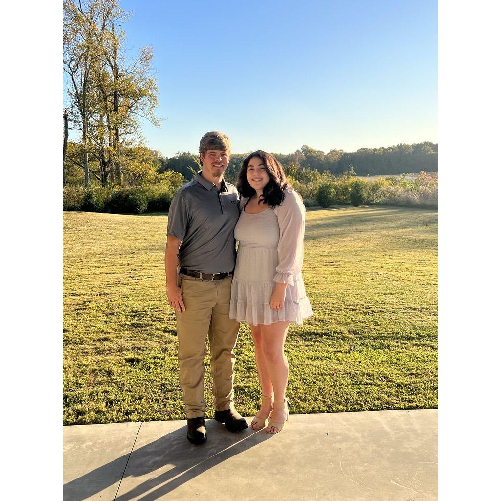 little did we know we would be standing in the same spot getting married in front of our family and friends 3 years later