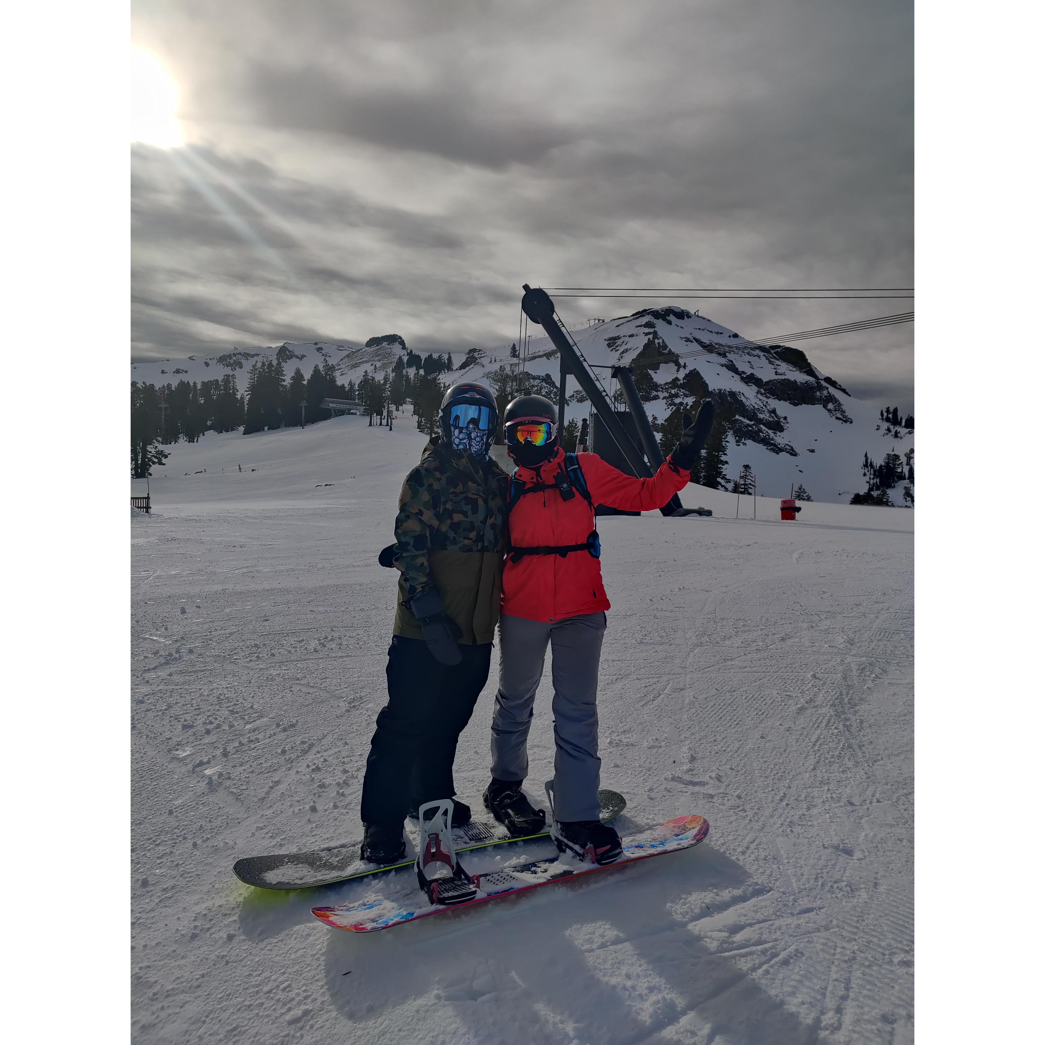 One of our many snowboarding days