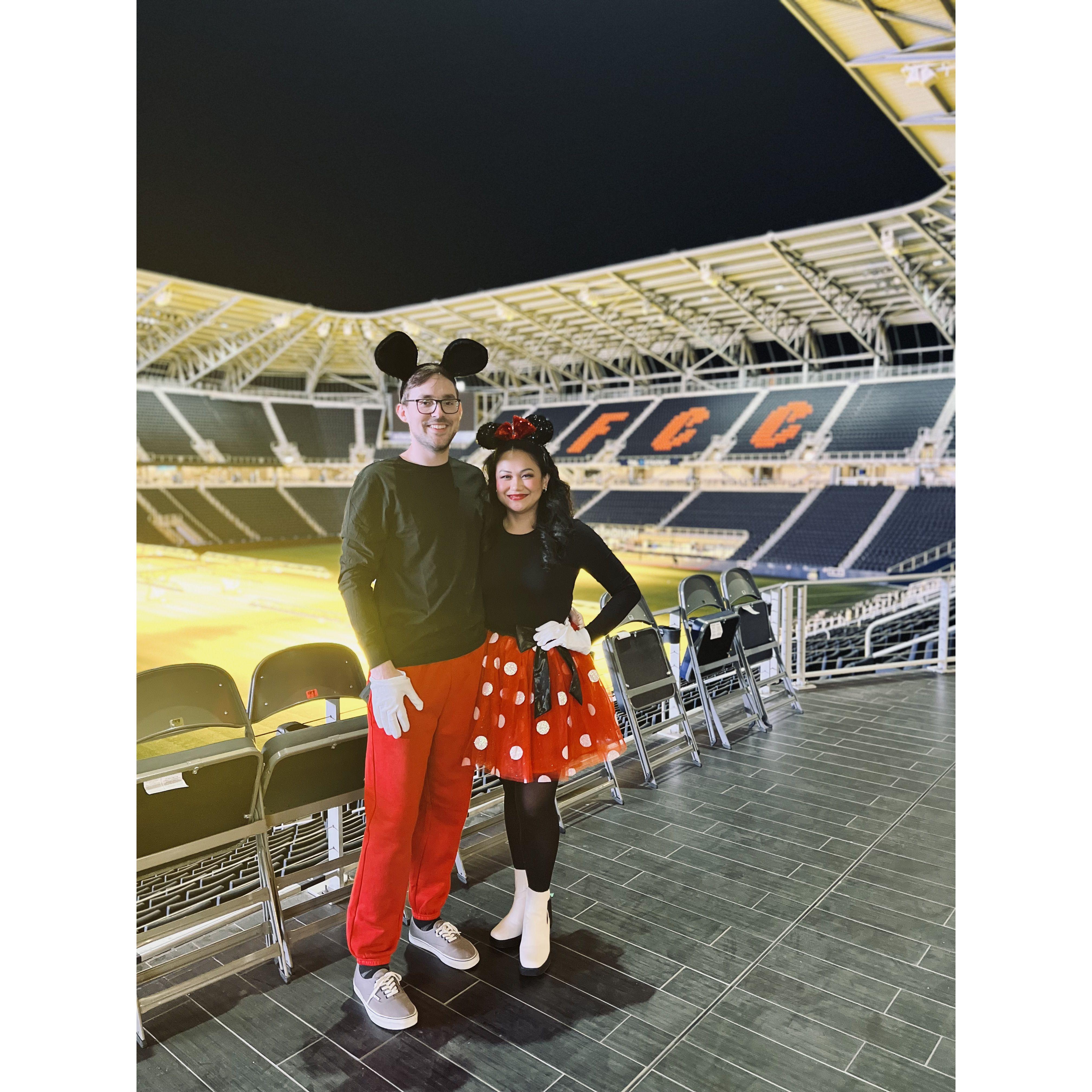 First Halloween as Mickey and Minnie