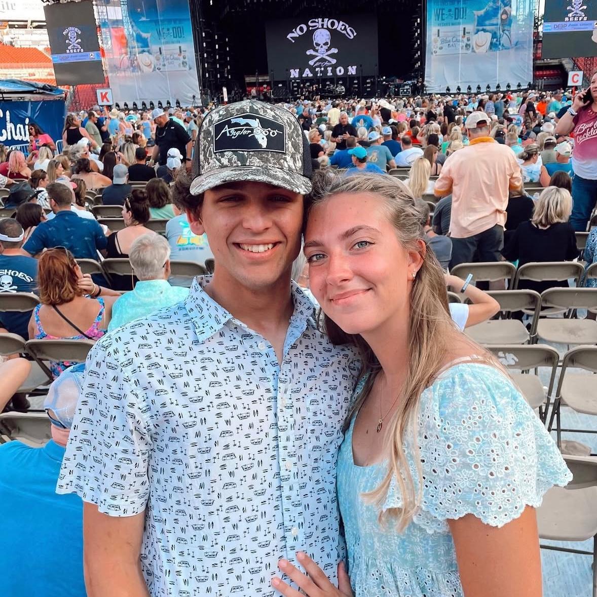 Kenny Chesney concert. Dating for 1.5 years.