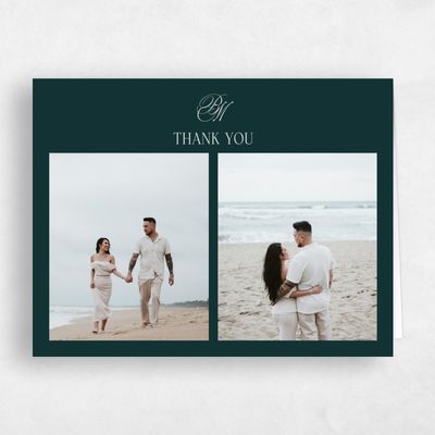 Dark Emerald, Green Wedding Thank You - Kennedy Multiphoto